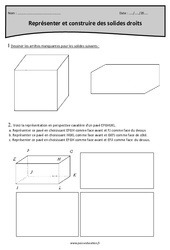 Polyèdres - Exercices sur les solides : 7ème Harmos - PDF à imprimer