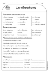 Déterminants - Exercices corrigés : 4ème Harmos - PDF à imprimer