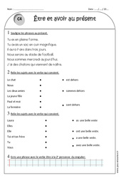 Présent - Etre et avoir - Exercices corrigés : 4ème Harmos - PDF à imprimer