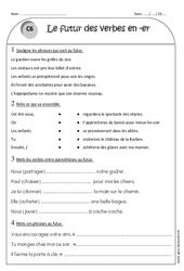 Futur des verbes en - er - Exercices avec correction : 4ème Harmos - PDF à imprimer