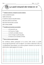 Verbes en - er - Exercices sur le passé composé : 4ème Harmos - PDF à imprimer