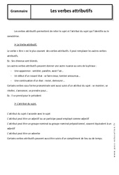 Verbes attributifs - Cours : 10ème Harmos - PDF à imprimer