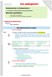 Séquence - Fiche de préparation Polygones - Séquence - Fiche de préparation : 7ème Harmos - PDF à imprimer