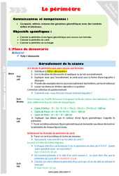 Périmètre - Fiche de préparation : 7ème Harmos - PDF à imprimer