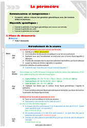 Périmètre - Séquence - Fiche de préparation : 7ème Harmos - PDF à imprimer