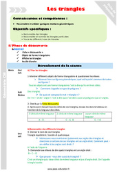 Séquence - Fiche de préparation Les triangles - Séquence - Fiche de préparation : 7ème Harmos - PDF à imprimer