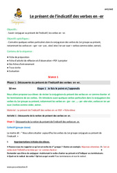 Présent de l’indicatif des verbes en - er - Fiche de préparation : 7ème Harmos - PDF à imprimer