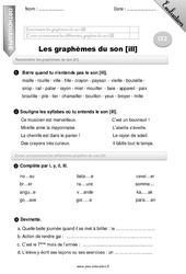 Graphèmes du son [ill] - Examen Evaluation - Bilan : 5ème Harmos - PDF à imprimer