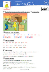 Son [OIN] - Exercices : 3eme Harmos - PDF à imprimer