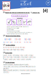 Son É (é, er, ez) - Exercices : 3eme Harmos - PDF à imprimer