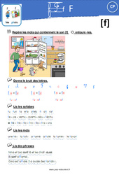 Son F (f, ff, ph) - Exercices : 3eme Harmos - PDF à imprimer