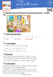 Son O ouvert et fermé (o, au, eau) - Exercices : 3eme Harmos - PDF à imprimer