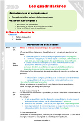 Séquence - Fiche de préparation Quadrilatères - Séquence - Fiche de préparation : 7ème Harmos - PDF à imprimer
