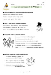 Présent des verbes du 2 ème groupe - Exercices avec correction : 6ème Harmos - PDF à imprimer