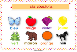 Couleurs - Affiche de classe : 3eme, 4ème Harmos - PDF à imprimer