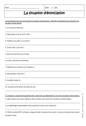 Situation d'énonciation - Exercices  : 10ème Harmos - PDF à imprimer