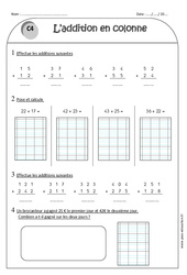 Addition en colonne sans retenue - Exercices corrigés : 4ème Harmos - PDF à imprimer