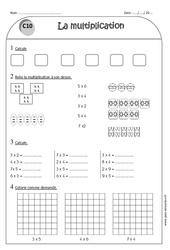 Multiplication - Exercices  : 4ème Harmos - PDF à imprimer