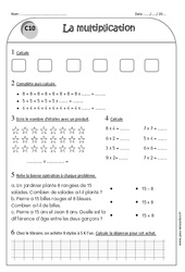 Multiplication - Exercices avec correction : 4ème Harmos - PDF à imprimer