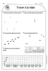 Tracer à la règle - Exercices corrigés : 4ème Harmos - PDF à imprimer