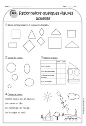 Reconnaitre quelques figures usuelles - Exercices corrigés : 4ème Harmos - PDF à imprimer