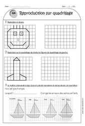 Quadrillage - Reproduction - Exercices corrigés : 4ème Harmos - PDF à imprimer