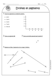 Segments - Droites - Exercices avec correction : 4ème Harmos - PDF à imprimer