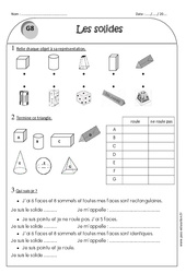 Solides - Exercices corrigés : 4ème Harmos - PDF à imprimer