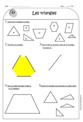 Triangle - Exercices  : 4ème Harmos - PDF à imprimer