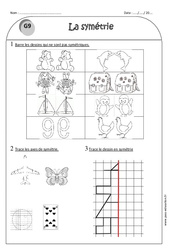 Symétrie - Exercices corrigés : 4ème Harmos - PDF à imprimer