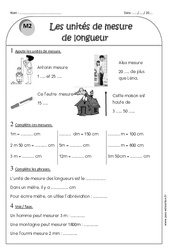 Unités de longueurs - Exercices sur les longueurs cm, m, km : 4ème Harmos - PDF à imprimer