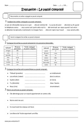 Passé composé - Examen Evaluation : 6ème Harmos - PDF à imprimer