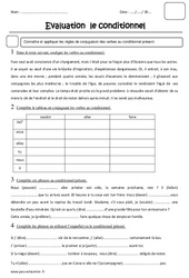 Conditionnel - Examen Evaluation : 7ème Harmos - PDF à imprimer