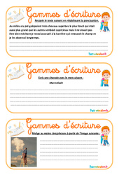 Gammes d'écriture - Numéro 1 : 7ème Harmos - PDF à imprimer