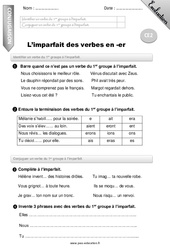 L’imparfait des verbes en - er - Examen Evaluation - Bilan : 5ème Harmos - PDF à imprimer