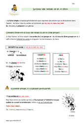 Futur des verbes en - er et - ir (finir) - Cours, Leçon : 6ème Harmos - PDF gratuit à imprimer