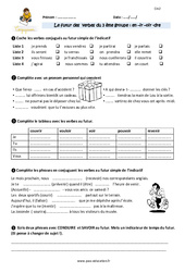 Futur des verbes du 3 ème groupe - ir - oir - re - dre - Exercices  : 7ème Harmos - PDF à imprimer