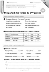 Imparfait des verbes du 2ème groupe - Examen Evaluation - Bilan : 5ème Harmos - PDF à imprimer