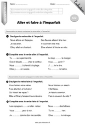 Aller et faire à l’imparfait - Examen Evaluation - Bilan : 5ème Harmos - PDF à imprimer