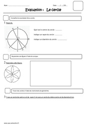 Cercle - Examen Evaluation : 5ème Harmos - PDF à imprimer