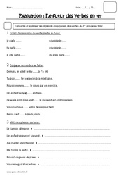 Futur des verbes en - er - Examen Evaluation : 4ème Harmos - PDF à imprimer