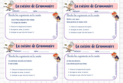 Cuisine de grammaire - Rituel de grammaire : 4ème Harmos - PDF à imprimer