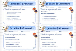 Cuisine de grammaire - Rituel de grammaire : 5ème Harmos - PDF à imprimer