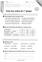 Futur des verbes du 1er groupe - Examen Evaluation - Bilan : 5ème Harmos - PDF à imprimer