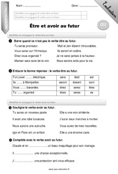 Être et avoir au futur - Examen Evaluation - Bilan : 5ème Harmos - PDF à imprimer