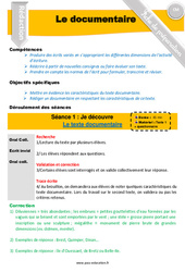 Séquence - Fiche de préparation Rédiger un texte documentaire - Séquence - Fiche de préparation : 6ème, 7ème Harmos - PDF à imprimer