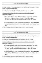 Compléments d'objet - COD - COI - Cours, Leçon : 5ème Harmos - PDF gratuit à imprimer