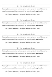 Compléments du nom - Cours, Leçon : 5ème Harmos - PDF gratuit à imprimer