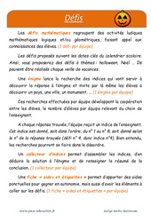 Halloween - Défi maths - Enigmes mathématiques : 5ème Harmos - PDF à imprimer