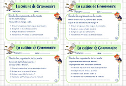 Cuisine de grammaire - Rituel de grammaire : 6ème Harmos - PDF à imprimer